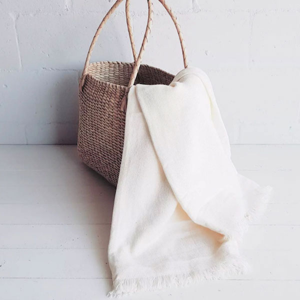 Cotton Tassel Throw Ivory
